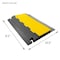 Pyle Cable Ramp, 3.14 in H, 31-1/2 in L, 23.20 in W, 4 Channel, Thermoplastic Rubber PCBLCO108 - alternate 6